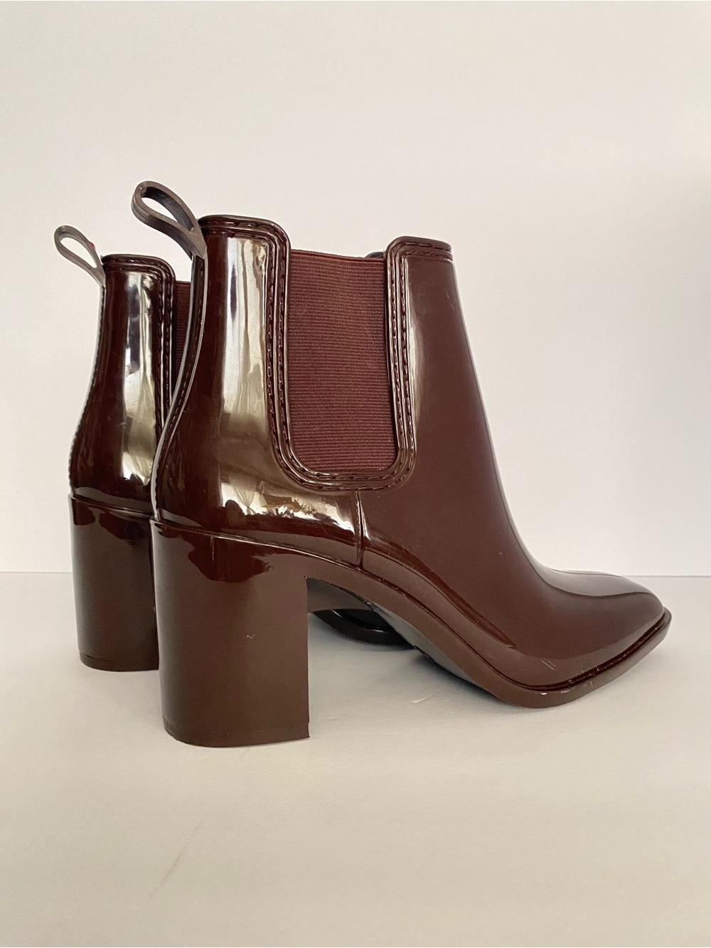 Jeffrey Campbell Hurricane2 Brown Patent Chelsea Boots Sz 8 - Picture 4 of 9